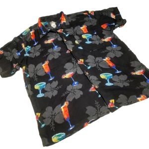Cherokee Waikiki Wear Hawaiian Shirt‎ Cocktails Size XL